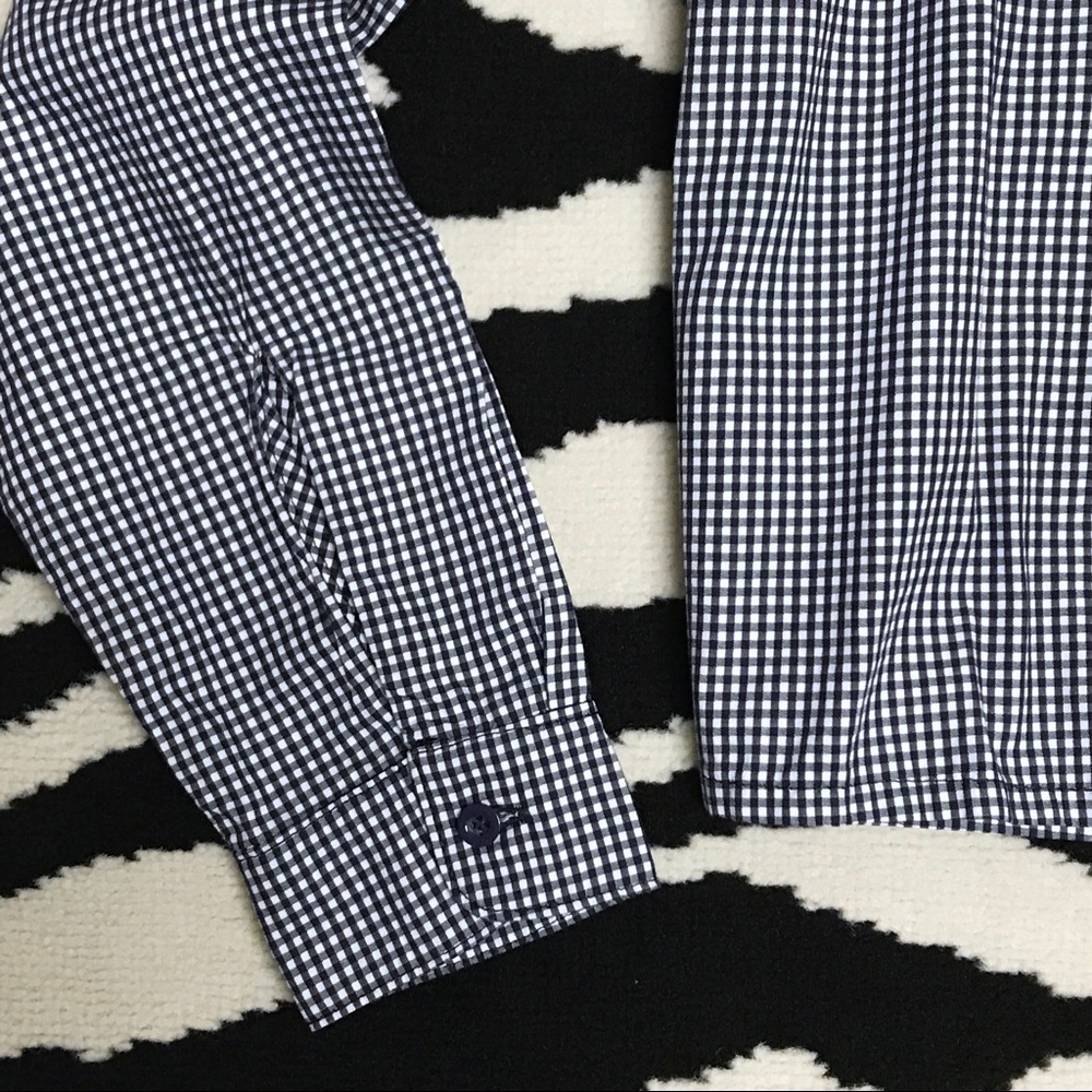 Topshop Moto Gingham Frill Shirt - Picture 6 of 7
